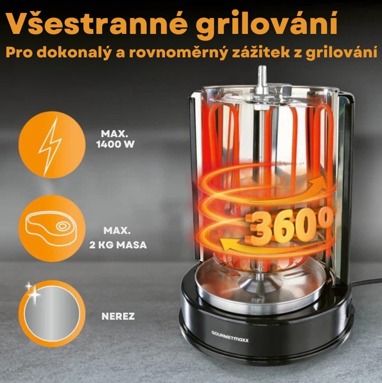 GourmetMaxx Vetikální Döner gril 05914 (7)
